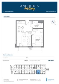 rzut mieszkanie na sprzedaż 45m2 mieszkanie Mechelinki, Wielopole 36-38
