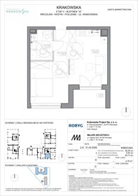 rzut mieszkanie na sprzedaż 40m2 mieszkanie Wrocław, Krzyki, Krakowska 112