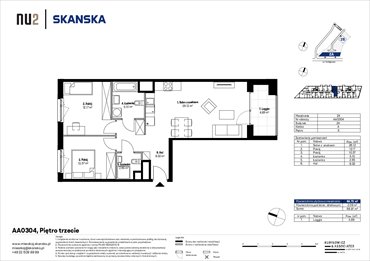 rzut mieszkanie na sprzedaż 65m2 mieszkanie Warszawa, Wola, Kolejowa