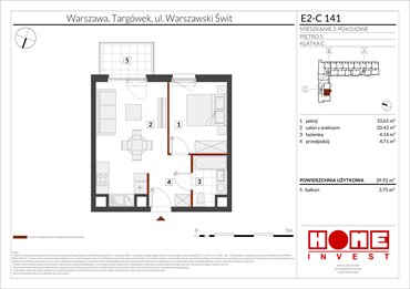 rzut mieszkanie na sprzedaż 40m2 mieszkanie Warszawa, Targówek, ul. Warszawski Świt