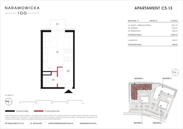 rzut mieszkanie na sprzedaż 26m2 mieszkanie Poznań, Winogrady, Naramowicka 100