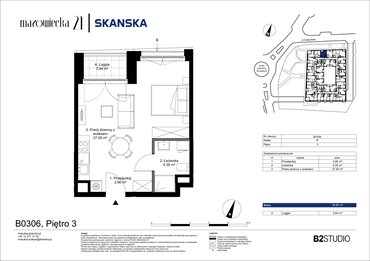 rzut mieszkanie na sprzedaż 35m2 mieszkanie Kraków, Krowodrza, ul. Mazowiecka 21