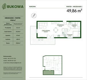 rzut mieszkanie na sprzedaż 50m2 mieszkanie Bielsko-Biała, Aleksandrowice, Bukowa 29