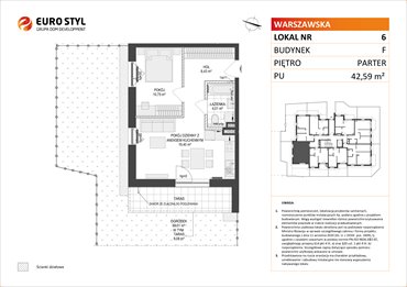 rzut mieszkanie na sprzedaż 43m2 mieszkanie Gdańsk, Warszawska