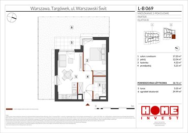 rzut mieszkanie na sprzedaż 39m2 mieszkanie Warszawa, Targówek, ul. Warszawski Świt