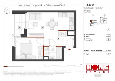 rzut mieszkanie na sprzedaż 37m2 mieszkanie Warszawa, Targówek, ul. Warszawski Świt