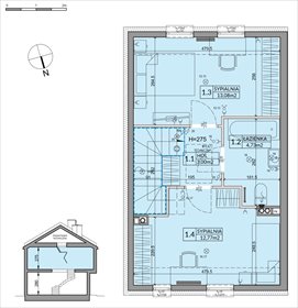 rzut dom na sprzedaż 73m2 dom Słomin, Piaseczyńska