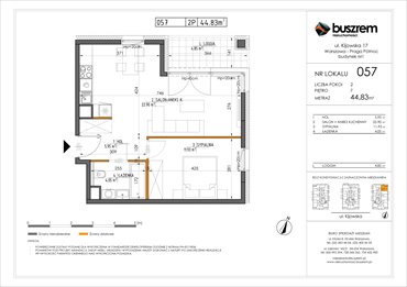 rzut mieszkanie na sprzedaż 41m2 mieszkanie Warszawa, Praga Północ, Kijowska 17