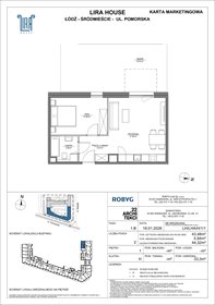 rzut mieszkanie na sprzedaż 43m2 mieszkanie Łódź, Pomorska 108