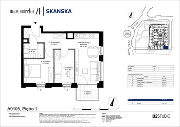 rzut mieszkanie na sprzedaż 49m2 mieszkanie Kraków, Krowodrza, ul. Mazowiecka 21