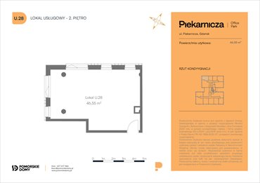 rzut mieszkanie na sprzedaż 47m2 mieszkanie Gdańsk, Morena, Piekarnicza 6