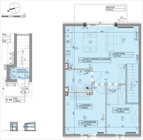 rzut mieszkanie na sprzedaż 56m2 mieszkanie Marki, Stawowa