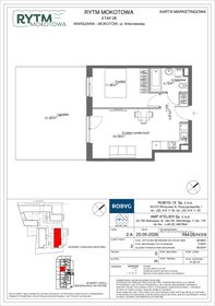 rzut mieszkanie na sprzedaż 39m2 mieszkanie Warszawa, Mokotów, Antoniewska 3B