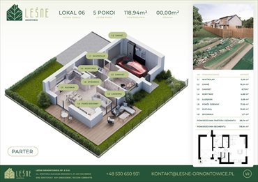rzut mieszkanie na sprzedaż 119m2 mieszkanie Ornontowice, Myśliwska
