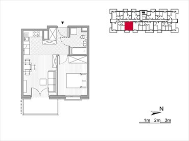 rzut mieszkanie na sprzedaż 37m2 mieszkanie Kraków, Mistrzejowice, Os. Piastów 77