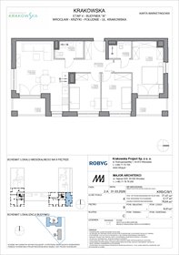 rzut mieszkanie na sprzedaż 77m2 mieszkanie Wrocław, Krzyki, Krakowska 112