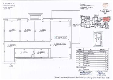 rzut mieszkanie na sprzedaż 76m2 mieszkanie Łódź, Polesie, Nowe Sady 85
