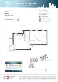 rzut mieszkanie na sprzedaż 63m2 mieszkanie Kraków, Podgórze, Jerozolimska 4