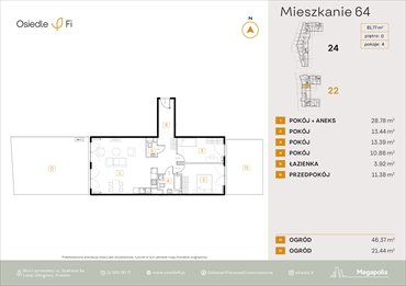 rzut mieszkanie na sprzedaż 83m2 mieszkanie Kraków, Rzemieślnicza 22-24