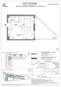 rzut mieszkanie na sprzedaż 39m2 mieszkanie Wrocław, Fabryczna, Białowieska 91a