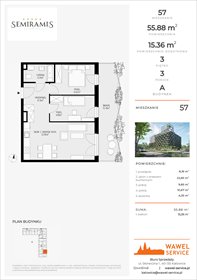 rzut mieszkanie na sprzedaż 56m2 mieszkanie Katowice, Bogucice - Dąbrówka Mała, Wiertnicza 32