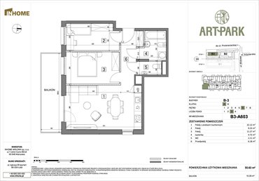 rzut mieszkanie na sprzedaż 56m2 mieszkanie Łódź, Polesie, Wołowa 4A