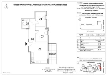 rzut mieszkanie na sprzedaż 58m2 mieszkanie Ząbki, Powstańców 19