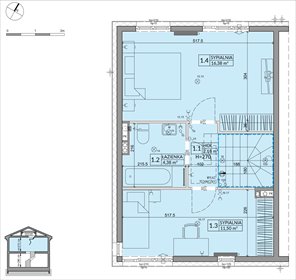 rzut dom na sprzedaż 76m2 dom Podolszyn, Zielona