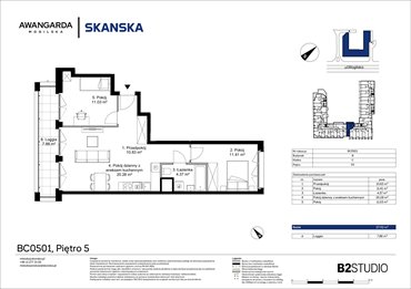 rzut mieszkanie na sprzedaż 58m2 mieszkanie Kraków, Prądnik Czerwony, Mogilska 126