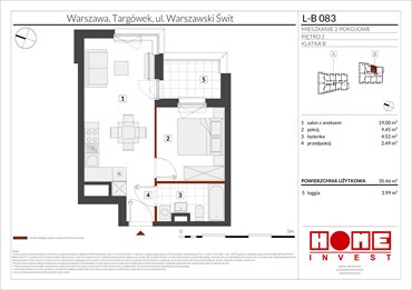 rzut mieszkanie na sprzedaż 35m2 mieszkanie Warszawa, Targówek, ul. Warszawski Świt