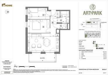 rzut mieszkanie na sprzedaż 56m2 mieszkanie Łódź, Polesie, Wołowa 4A