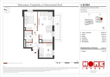 rzut mieszkanie na sprzedaż 52m2 mieszkanie Warszawa, Targówek, ul. Warszawski Świt