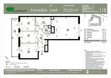 rzut mieszkanie na sprzedaż 73m2 mieszkanie Warszawa, Ursus, Ryżowa