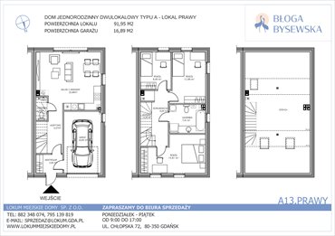 rzut dom na sprzedaż 109m2 dom Gdańsk, Kokoszki, Geologów