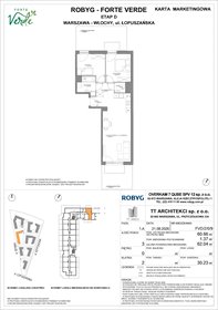 rzut mieszkanie na sprzedaż 61m2 mieszkanie Warszawa, Włochy, Łopuszańska 28
