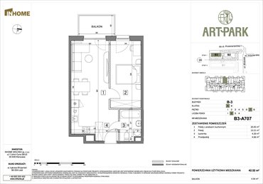 rzut mieszkanie na sprzedaż 43m2 mieszkanie Łódź, Polesie, Wołowa 4A