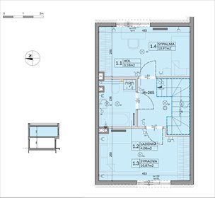 rzut dom na sprzedaż 62m2 dom Łódź, Mały Skręt