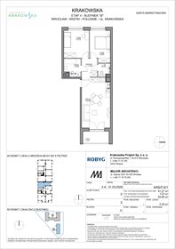 rzut mieszkanie na sprzedaż 61m2 mieszkanie Wrocław, Krzyki, Krakowska 112