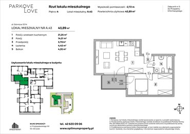 rzut mieszkanie na sprzedaż 44m2 mieszkanie Łódź, Bałuty-Doły, ul. Górnicza 12/14