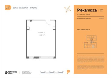 rzut mieszkanie na sprzedaż 52m2 mieszkanie Gdańsk, Morena, Piekarnicza 6