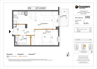 rzut mieszkanie na sprzedaż 46m2 mieszkanie Warszawa, Praga Północ, Kijowska 17