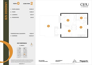 rzut mieszkanie na sprzedaż 41m2 mieszkanie Kraków, Lindego 5