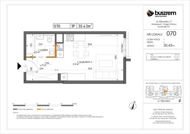 rzut mieszkanie na sprzedaż 46m2 mieszkanie Warszawa, Praga Północ, Kijowska 17