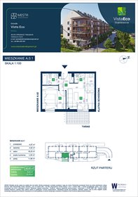 rzut mieszkanie na sprzedaż 41m2 mieszkanie Wrocław, Fabryczna, Stabłowice, Łomnicka