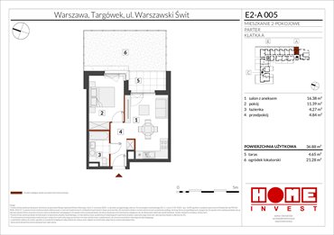 rzut mieszkanie na sprzedaż 37m2 mieszkanie Warszawa, Targówek, ul. Warszawski Świt