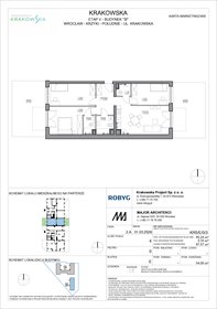 rzut mieszkanie na sprzedaż 85m2 mieszkanie Wrocław, Krzyki, Krakowska 112