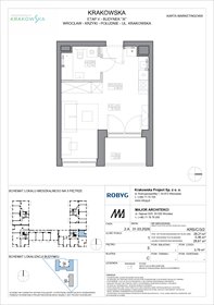 rzut mieszkanie na sprzedaż 28m2 mieszkanie Wrocław, Krzyki, Krakowska 112
