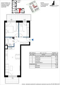 rzut mieszkanie na sprzedaż 60m2 mieszkanie Łódź, Retkinia, Maratońska 49C