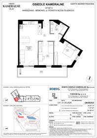 rzut mieszkanie na sprzedaż 64m2 mieszkanie Warszawa, Powstańców Śląskich