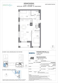 rzut mieszkanie na sprzedaż 67m2 mieszkanie Wrocław, Krzyki, Krakowska 112